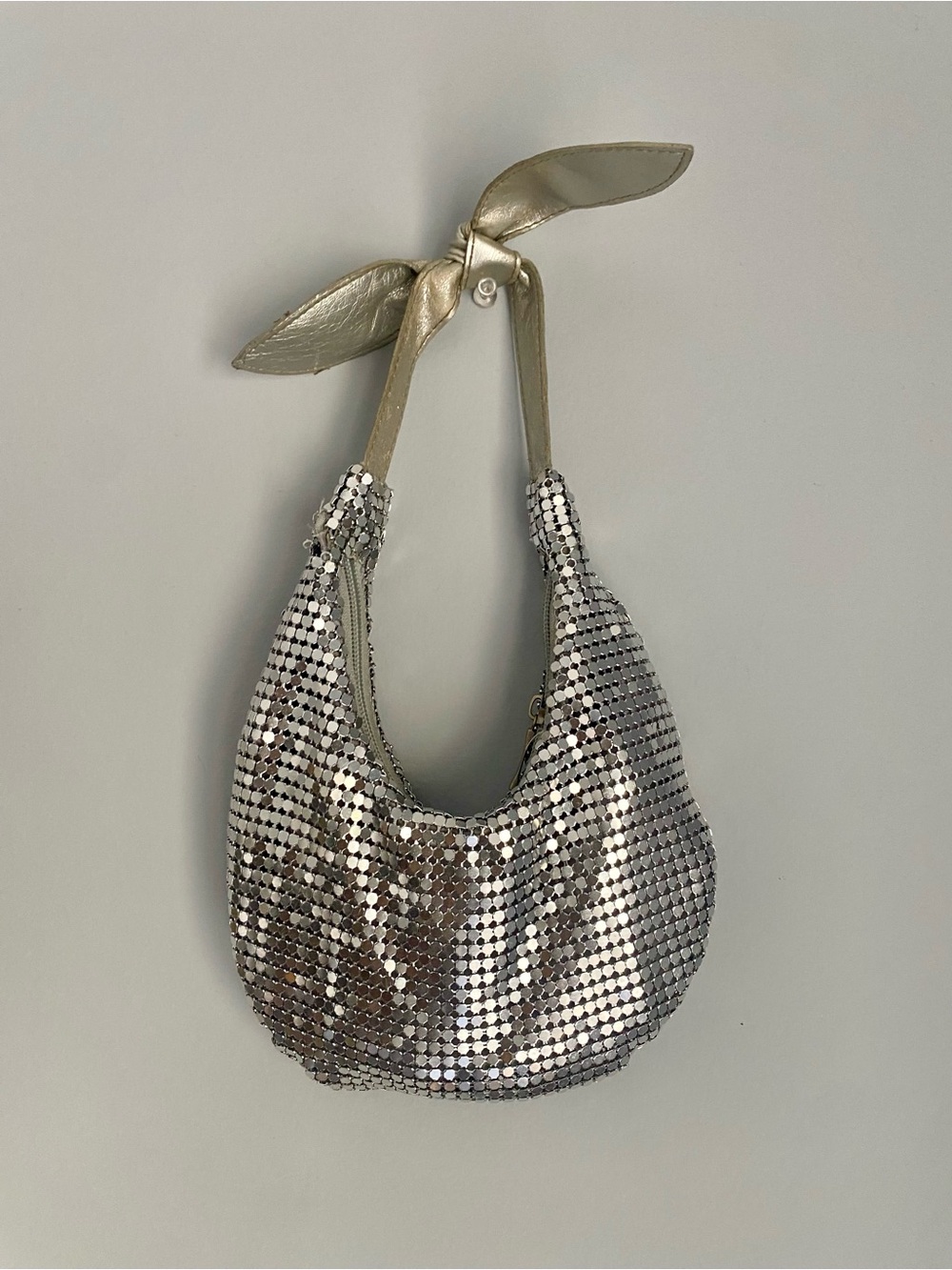 Vintage Britney Spears Silver Mini Sequin Bag | Collectible Evening Wear
